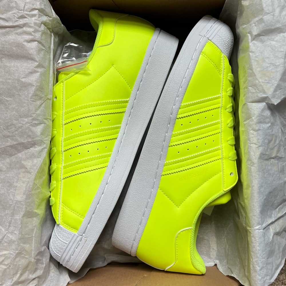Adidas Superstar’s in rare neon yellow